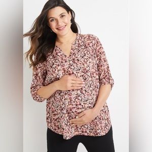 3/4 Sleeve Maternity Blouse